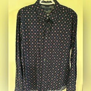 Men's Navy Patterned Shirt